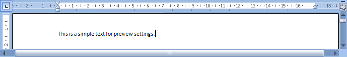 Simple text in Word 2007