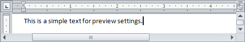 Simple text in Word 2010