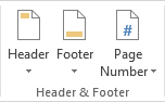 Header and Footer in Word 2013
