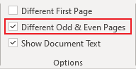 Different Odd and Even Pages in Word for Microsoft 365 Different Odd and Even Pages in Word 365