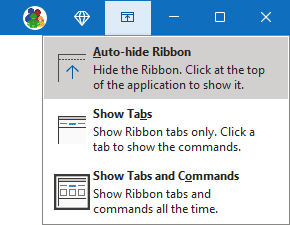 Auto-hide Ribbon - Ribbon displays options in Outlook for Windows 365 Auto-hide Ribbon - Ribbon displays options in Outlook 365