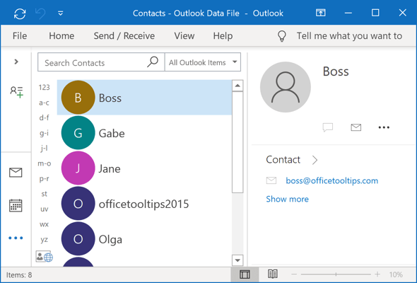 Contacts Outlook 365 Contacts Outlook 365