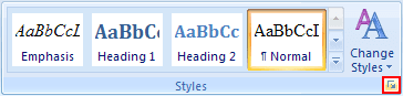 Styles in Word 2007