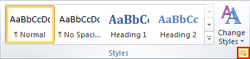 Styles in Word 2010