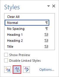 styles dialog box launcher word windows 8