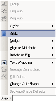 Grid in Word 2003