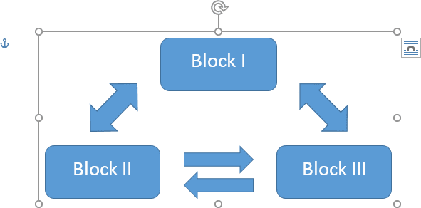 grouped objects in Word 2016