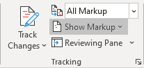 Tracking group in Word for Microsoft 365 Tracking group in Word 365