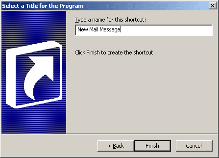 Select a Title for the Program for Outlook 2007