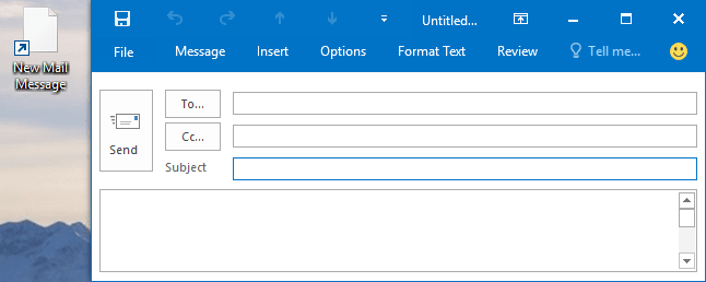 New message Outlook 2016 New message Outlook 2016