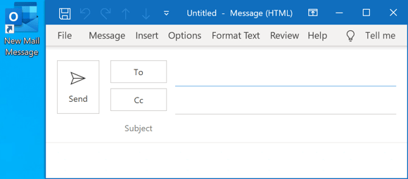 New message Outlook 365