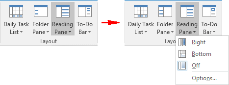Layout group in Outlook 2016 Layout group in Outlook 2016