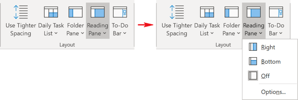 Layout group in Outlook 365