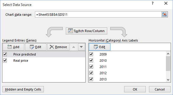 Select Data Source in Excel 2016 Select Data Source in Excel 2016