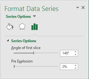 Format Data Series in Excel 2016