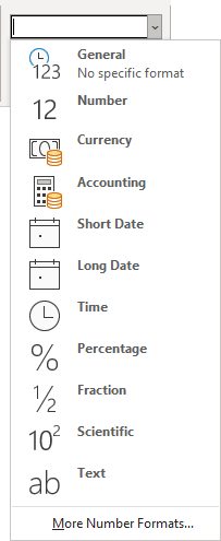 Number Formats in Excel 365