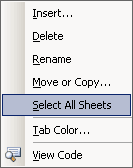 popup menu in Excel 2003