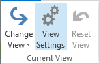 Current view in Outlook 2013