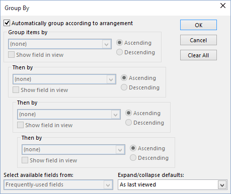 Group By in Outlook for Microsoft 365 Group By in Outlook 365