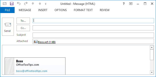 New message Outlook 2013
