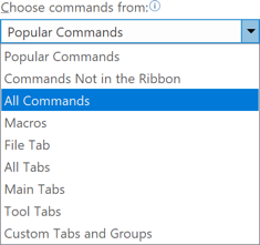 All commands in Outlook 365