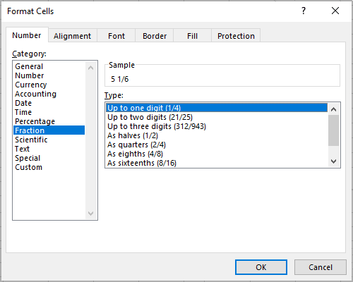 Cells formats in Excel 365