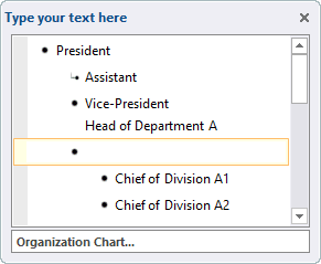 SmartArt Text pane in Word 2016