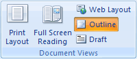 Document Views in Word 2007