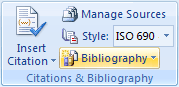 Citations and Bibliography in Word 2007