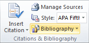 Citations and Bibliography Word 2010