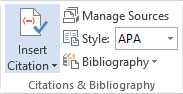 Citations and Bibliography in Word 2013