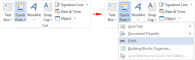 Text in Word 2013