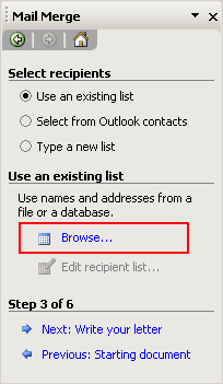 Mail Merge 3 in Word 2003