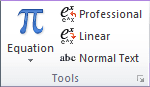Tools in Word 2010