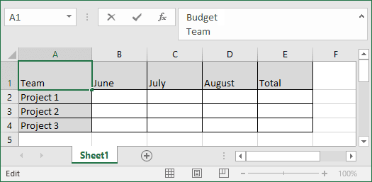 Elbow in Excel 2016