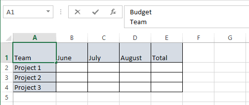 Elbow in Excel 2013