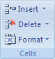 cells group in Excel 2007