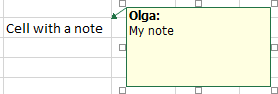 No notes indicator in Excel 365