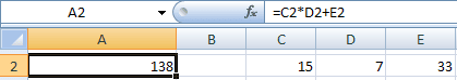 Edit bar in Excel 2007