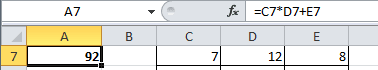 Edit bar in Excel 2010