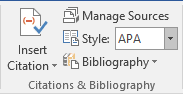 Citations and Bibliography Word 2016