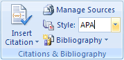 Citations and Bibliography Word 2007