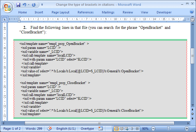 paragraph Borders and Shading example Word 2007