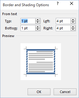 Borders and Shading Options Word 2016 Borders and Shading Options Word 2016