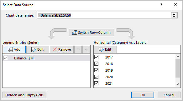 Select Data Source in Excel 365