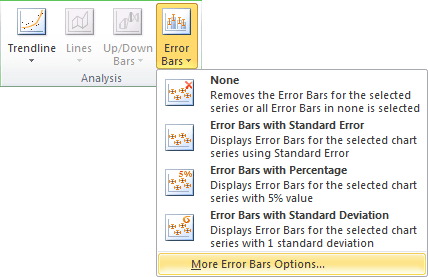 More Error Bars Options