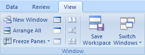 View tab in Excel 2007