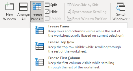 Freeze Panes in Excel for Microsoft 365 Freeze Panes in Excel 365