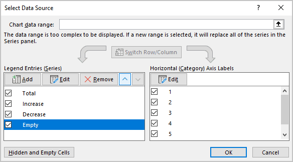 Select Data Source in Excel 365