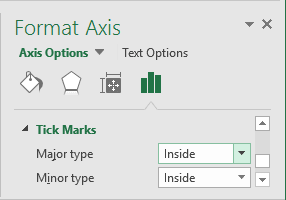 Tick Marks in Excel 2016